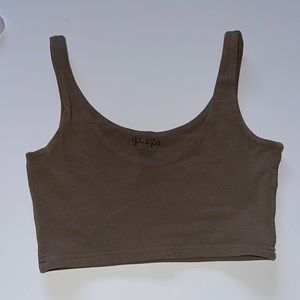 Cropped brown tank